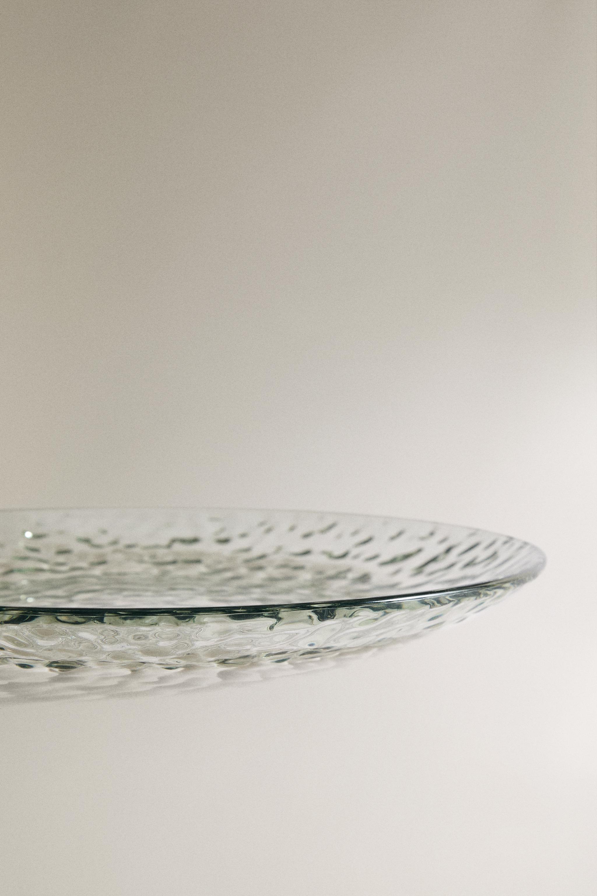 ASSIETTE PLATE ACRYLIQUE TEXTURÉE